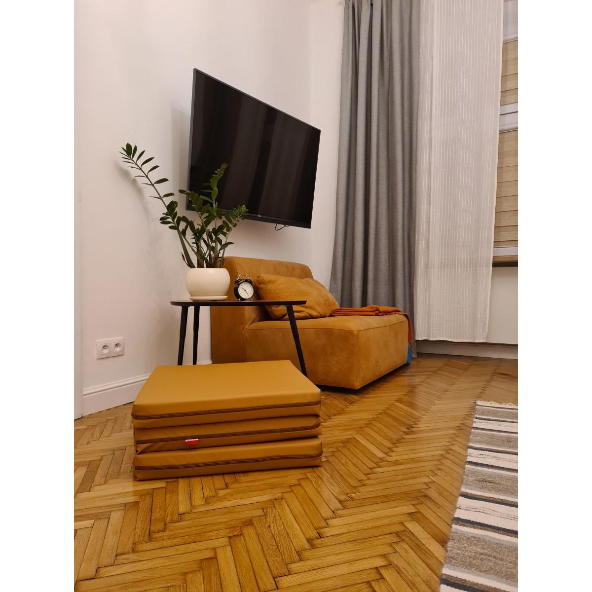 SKLÁDACÍ GYMNASTICKÁ MATRACE HNĚDÁ 180CM BENCHK