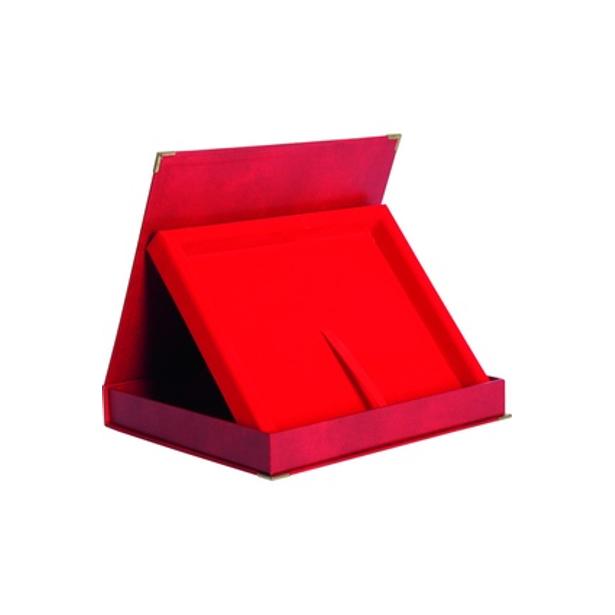 Etui z tworzywa sztucznego poziome w kolorze czerwonym - na deskę 230x180