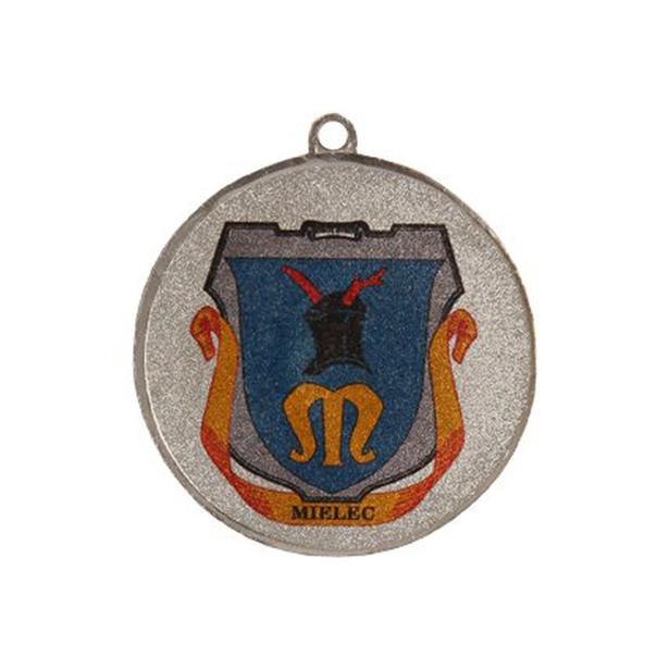 Medal zamak srebrny drugie miejsce z nadrukiem kolorowym LuxorJet