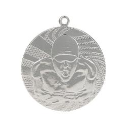 Medal srebrny - pływanie - medal stalowy