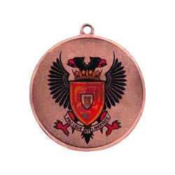 Medal brązowy z miejscem na emblemat 25 mm - medal stalowy z nadrukiem luxor jet