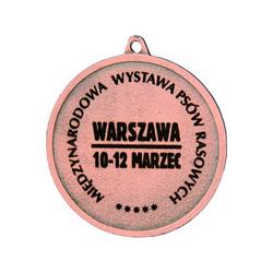 Medal brązowy trzecie miejsce z miejscem na emblemat 25 mm - medal stalowy grawerowany laserem- RMI
