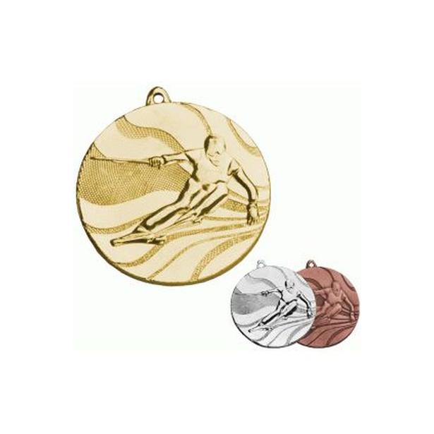 Medal złoty zjazd narciarski - medal stalowy