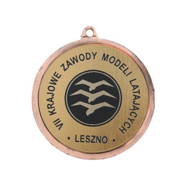 Medal brązowy ogólny z miejscem na emblemat 25 mm stalowy z grawerowaniem na laminacie