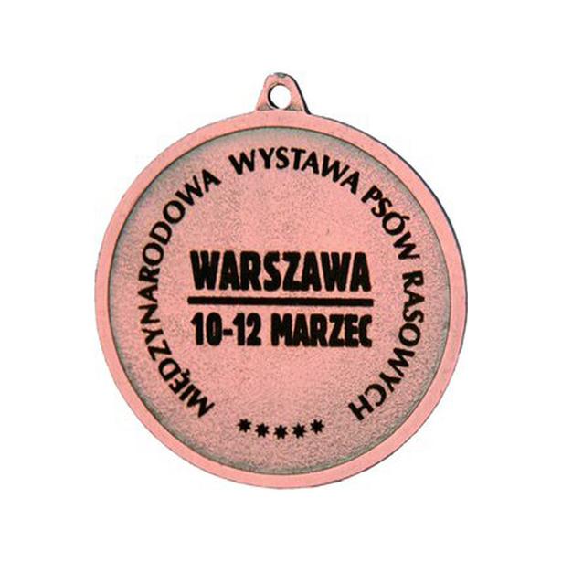 Medal brązowy trzecie miejsce z miejscem na emblemat 25 mm - medal stalowy grawerowany laserem- RMI