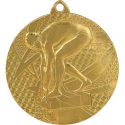 Medal złoty- pływanie - medal stalowy