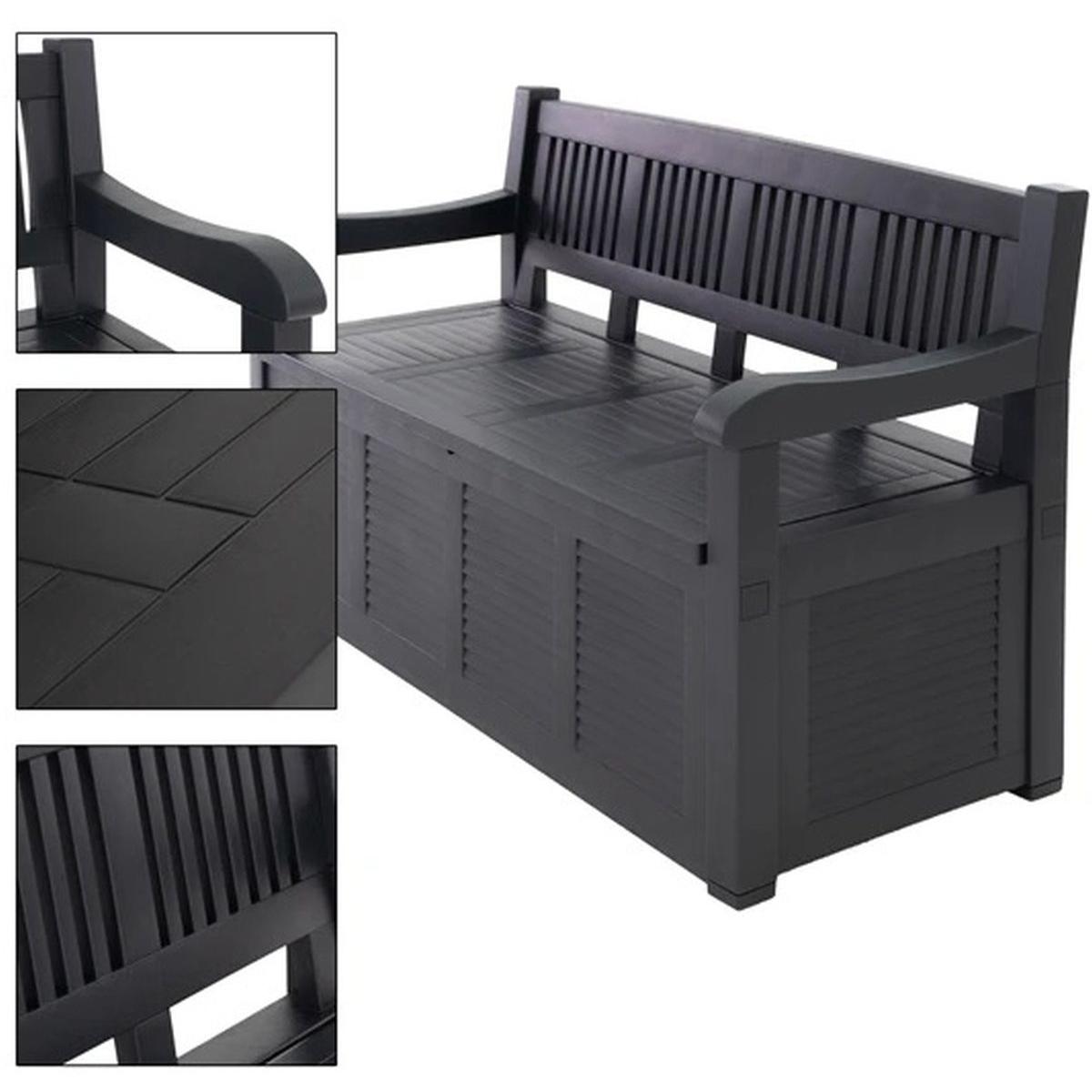 LAVICE ZAHRADNÍ ÚLOŽNÝ BOX 2V1 130x60x85CM