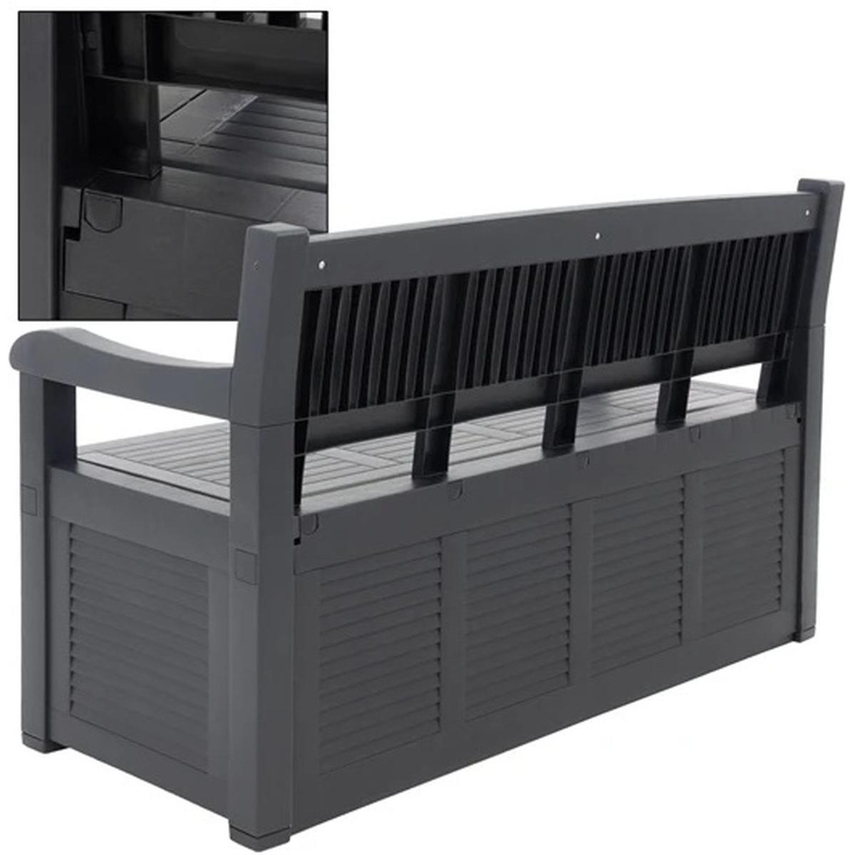 LAVICE ZAHRADNÍ ÚLOŽNÝ BOX 2V1 130x60x85CM