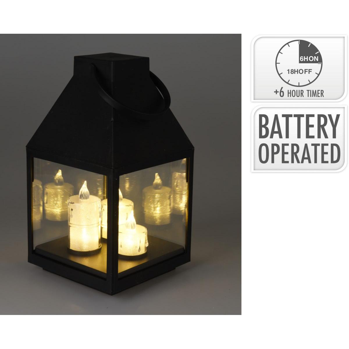 SVÍTILNA LUCERNA ADVENTNÍ RORÁTY LED 25CM 3 SVÍČKY