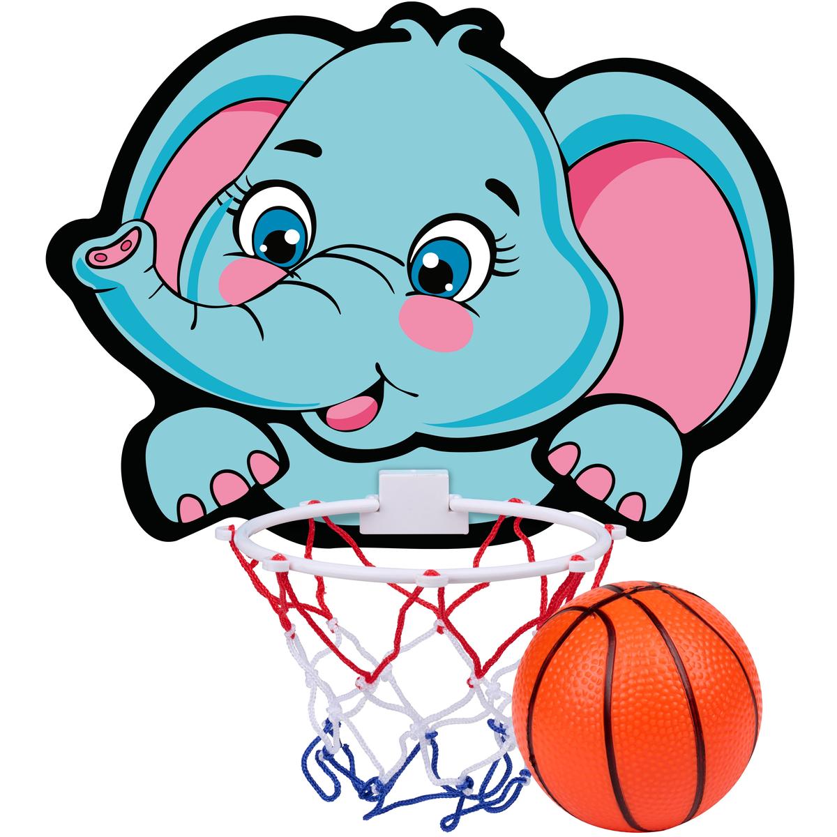 BASKETBALOVÝ KOŠ 40x30CM SE SLONÍM MÍČEM