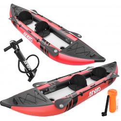 KAJAK 2-OSOBOWY SET 385x96x42CM LAMINOWANY PVC 200KG ENERO