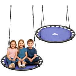 HUŚTAWKA OGRODOWA BOCIANIE GNIAZDO 120CM NIEBIESKA