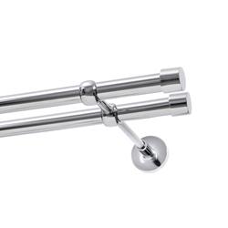KARNISZ PODWÓJNY FI 19 MM CHROM 320 CM LUNA KOWALSKI